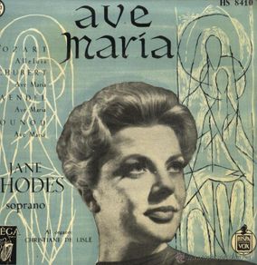 Discos de vinil: Jane Rhodes, Soprano - Alleluia, Mozart / Ave María, Gounod / Ave María, Haendel / Ave María, Schube